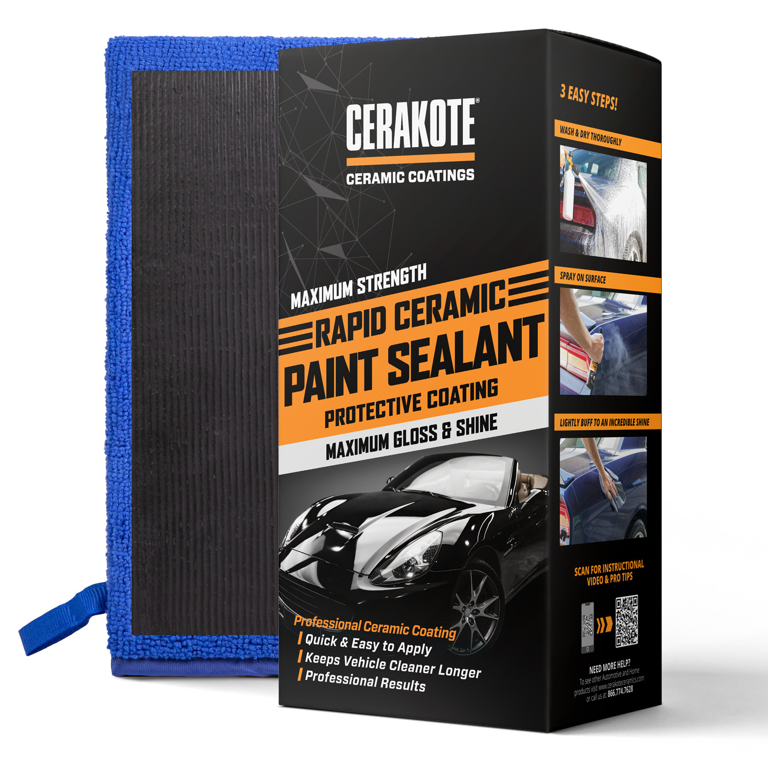 CERAKOTE® Rapid Ceramic Paint Sealant Kit (12 oz Bottle) - With